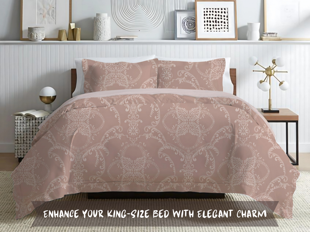 300 TC, Self Floral, 100% Cotton King Size Bedsheet