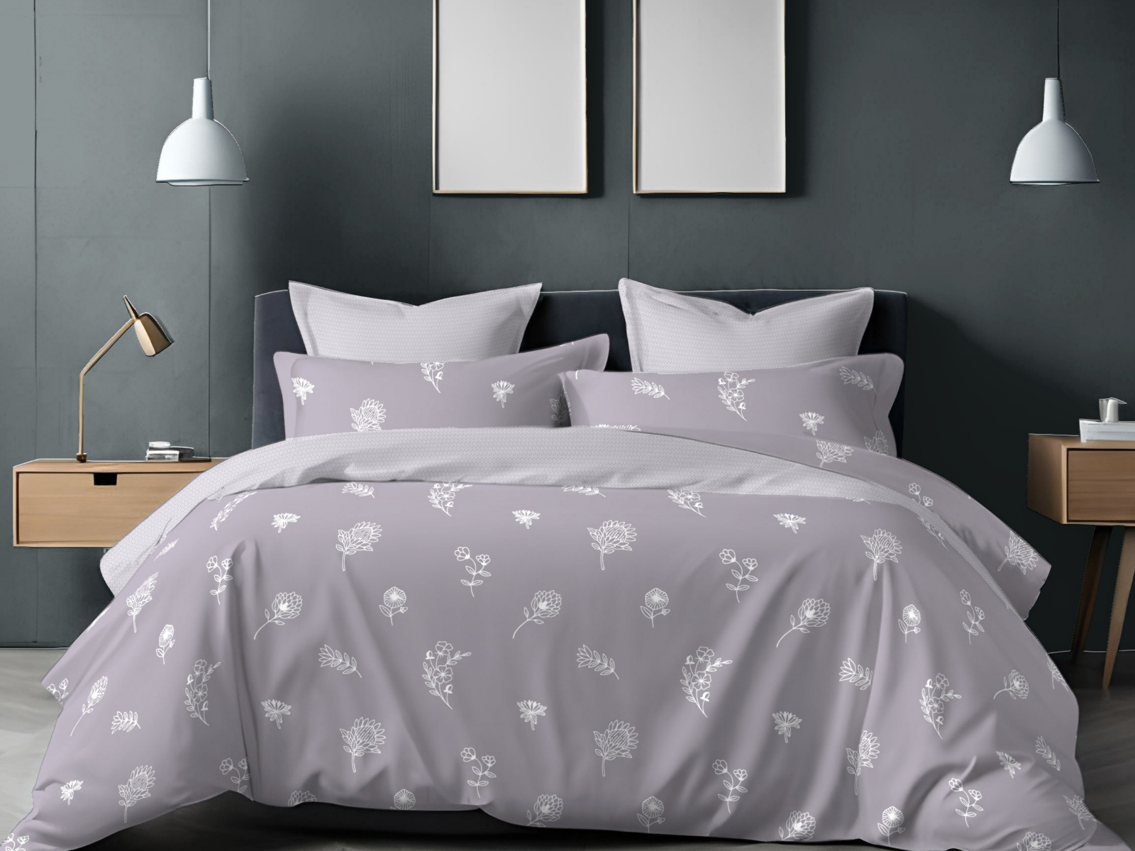 210 TC, Printed, 100% Cotton King Size Bedsheet