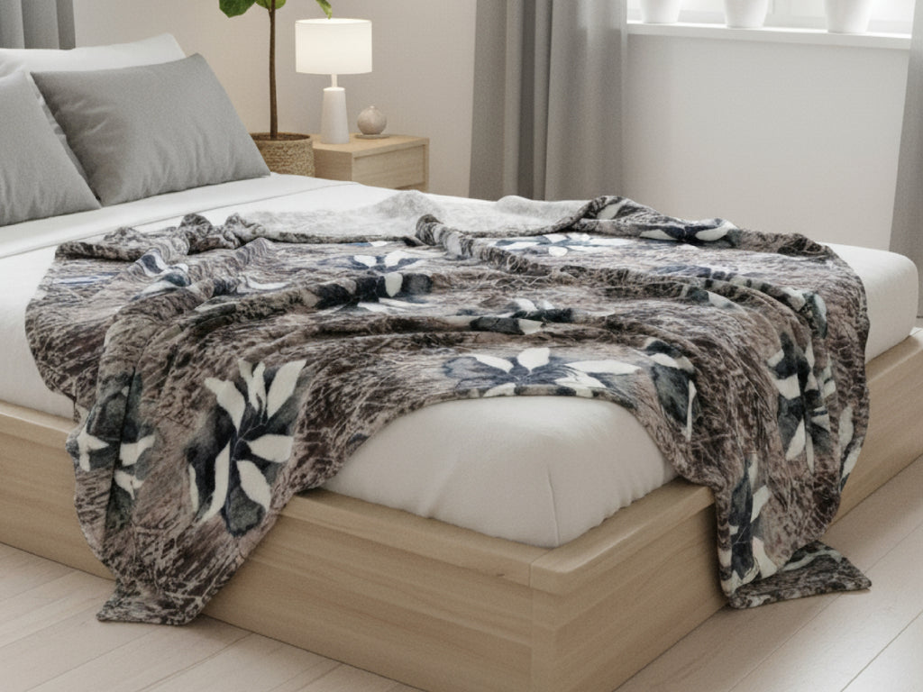 290gsm, Stoneleaf, King size flannel blanket