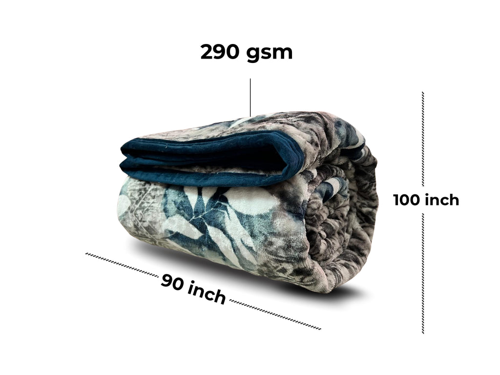 290gsm, Stoneleaf, King size flannel blanket