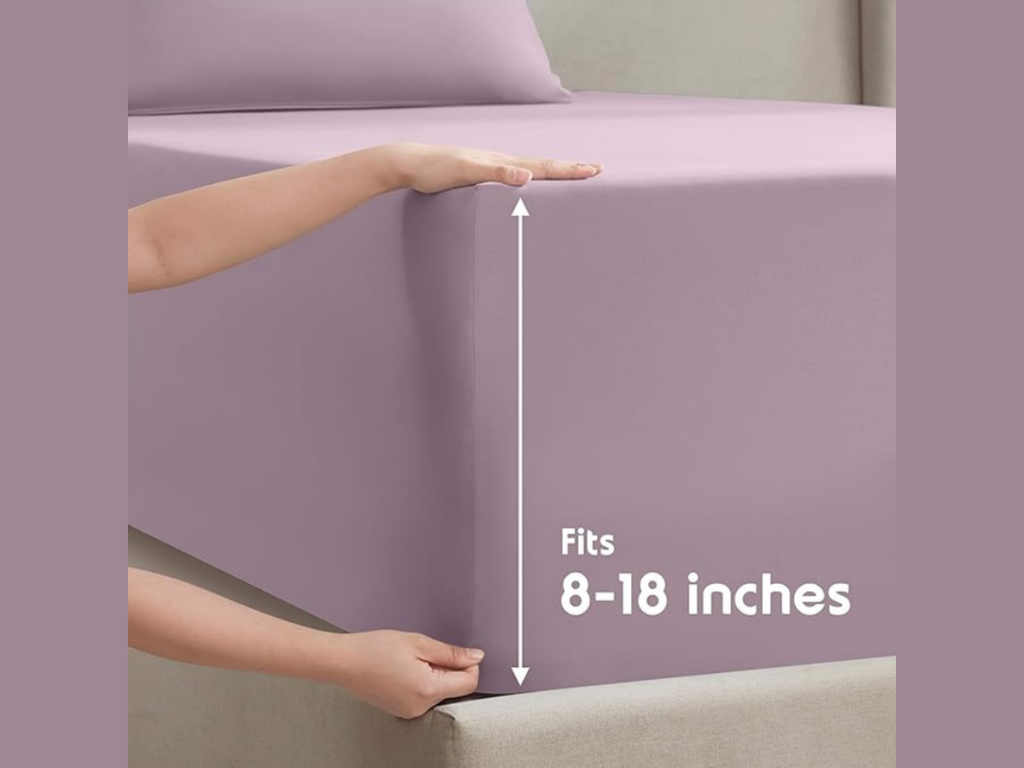 300 TC, Solid, Mauve, 100% Cotton King Size Bedsheet