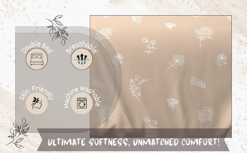188 TC, Printed, 100% Cotton King Size Bedsheet