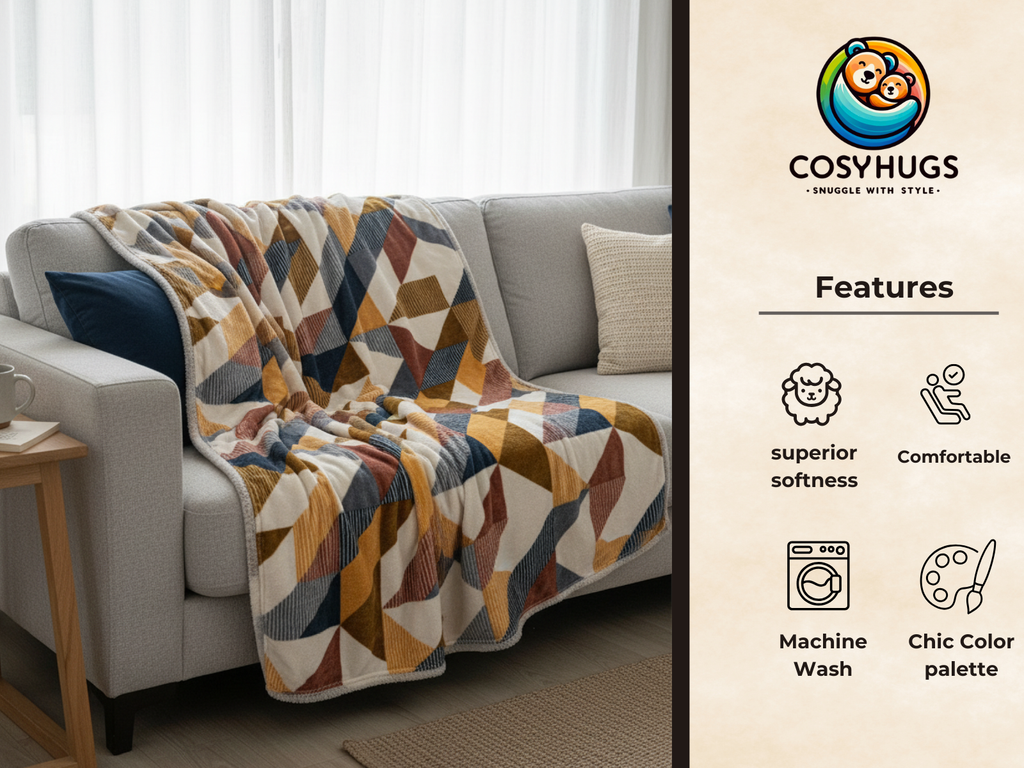 230gsm, check pattern, King size flannel blanket