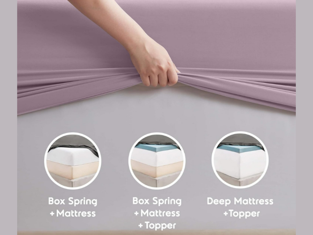 300 TC, Solid, Mauve, 100% Cotton King Size Bedsheet