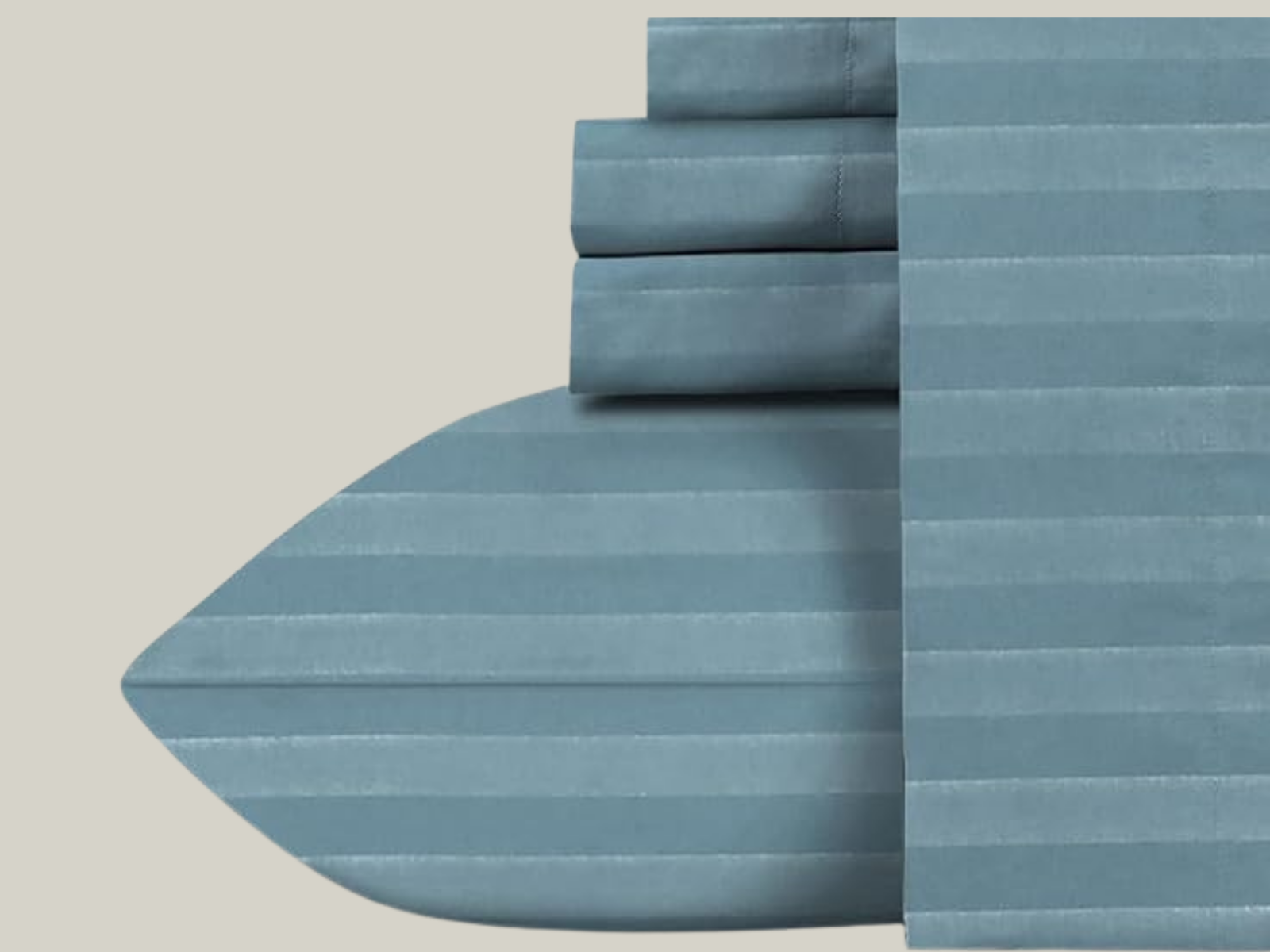 300 TC, Solid, Slate Blue, 100% Cotton King Size Bedsheet