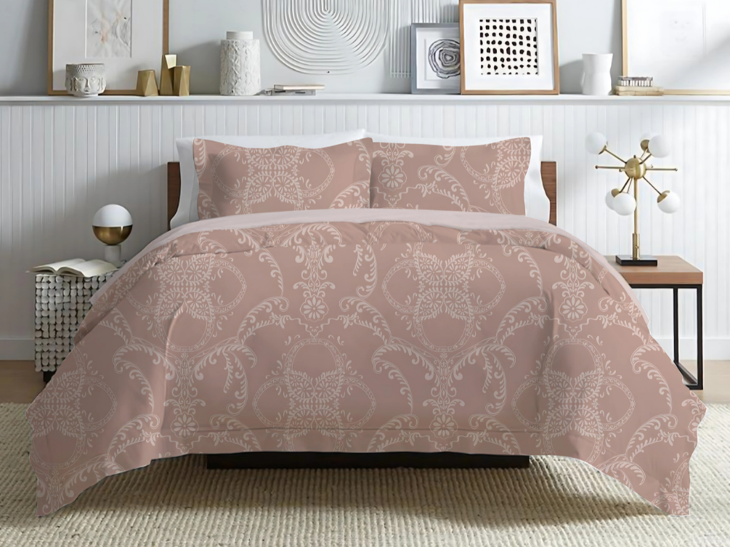 300 TC, Self Floral, 100% Cotton King Size Bedsheet