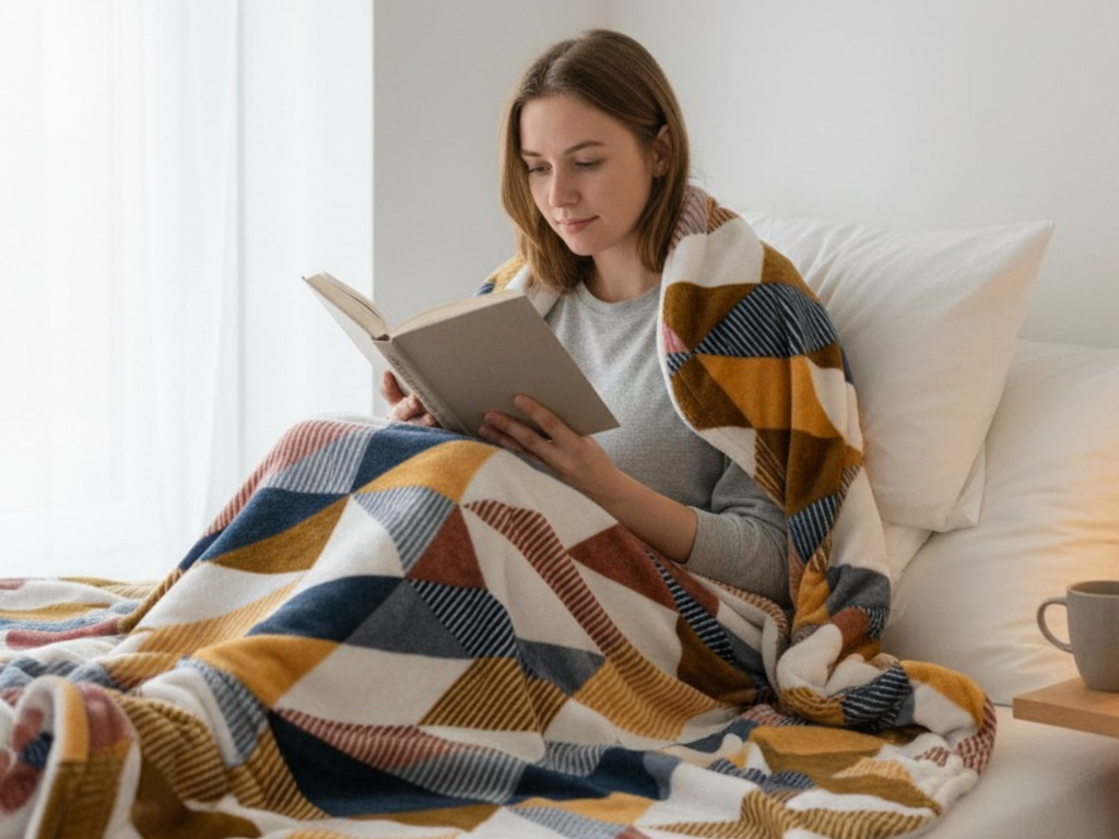 230gsm, check pattern, King size flannel blanket