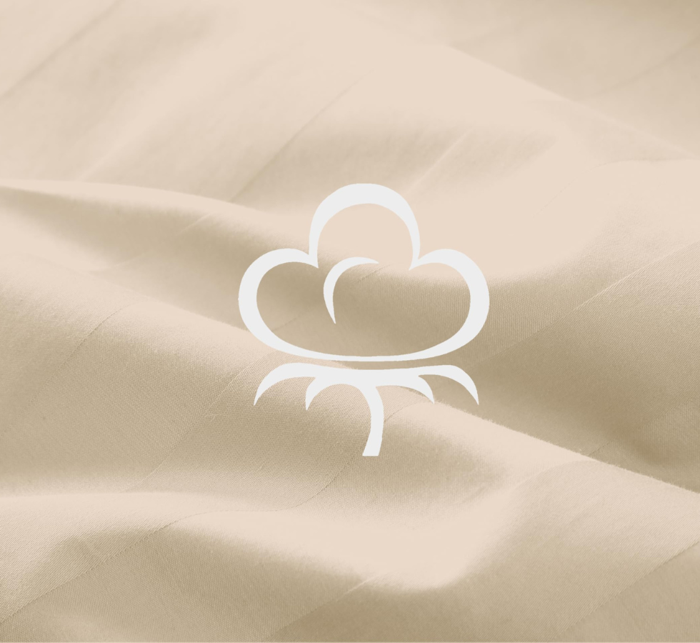 210 TC, Stripe, Beige, 100% Cotton King Size Bedsheet
