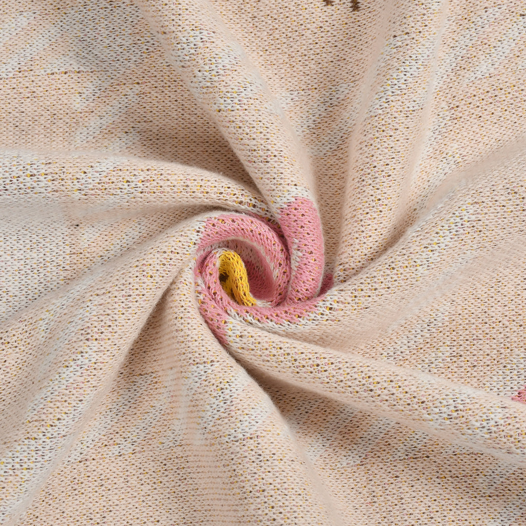 Pure Cotton Baby Pink Sofa Throw For Home Decor (50x60 Inch)