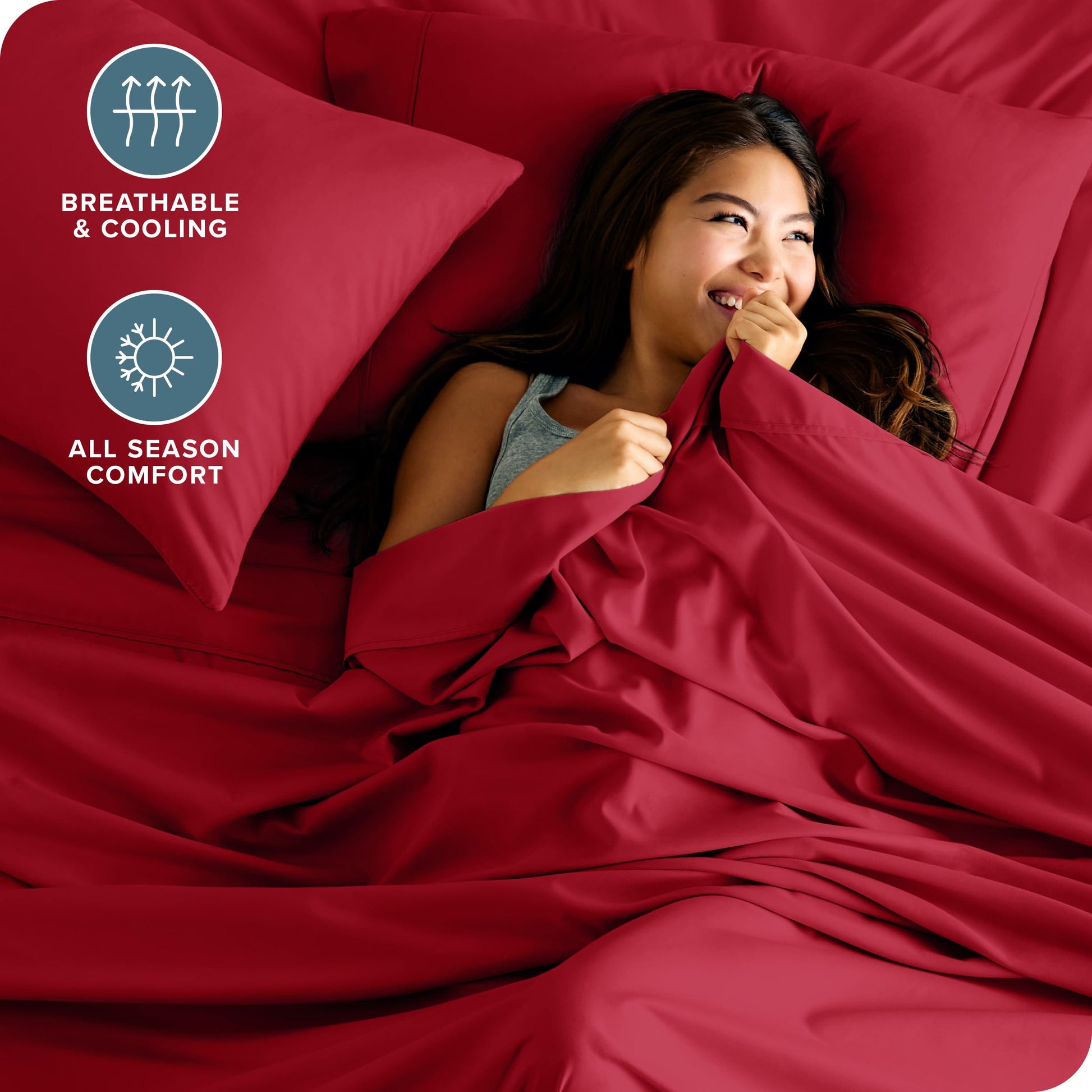 300 TC, Solid, Red Wine, 100% Cotton King Size Bedsheet